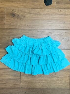 Hanna Andersson Tiered Blue Ruffle Skirt w/ Undershorts